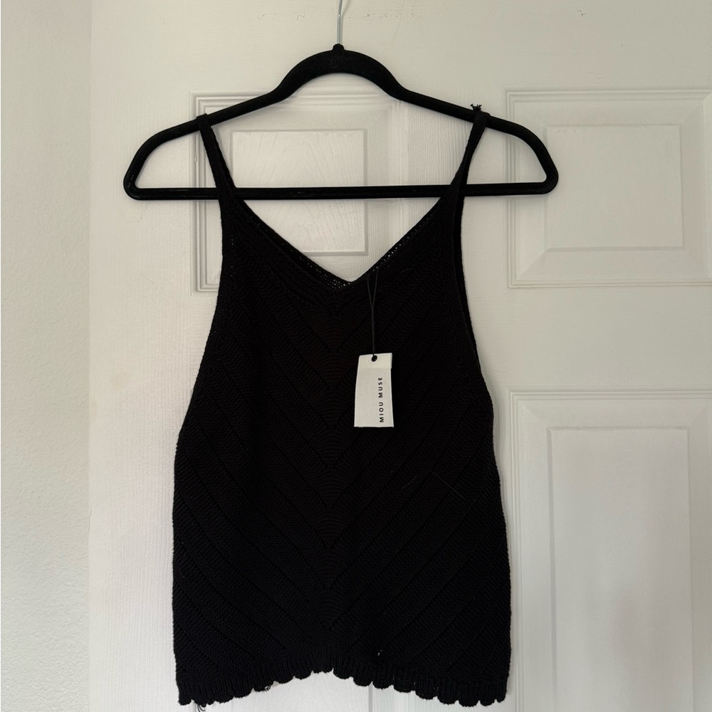 Miou Muse Black Tank Top – Size Small